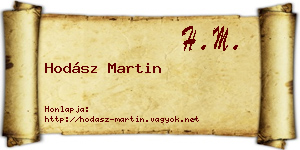 Hodász Martin névjegykártya
