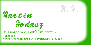 martin hodasz business card